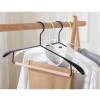 Solid wood ironwork clothes hanger, metal wide-shoulder seamless clothes hanger, home trouser rack, multi-functional light luxury ironwood clothes hanger Application Scenario